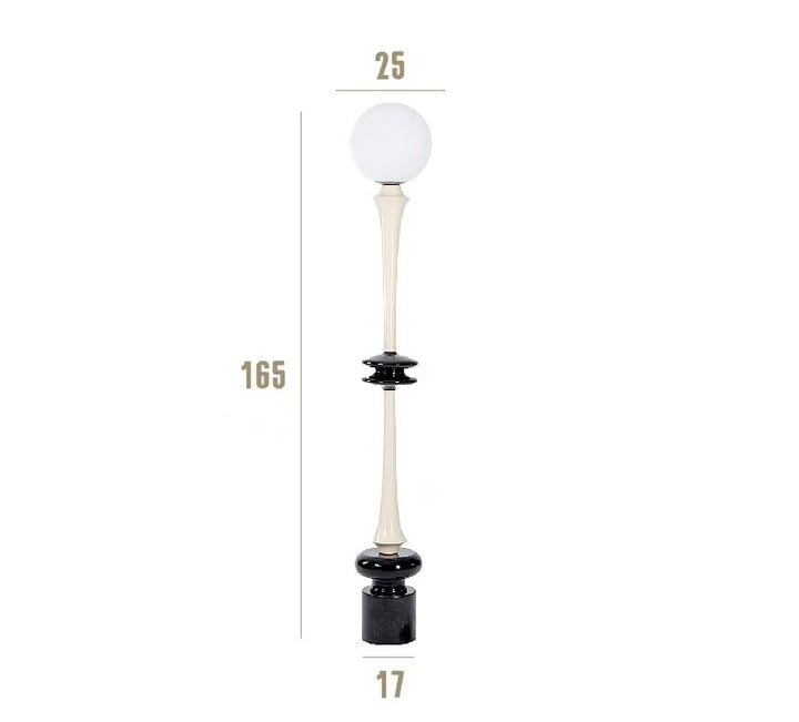 Moderne elegante Stehlampe mit künstlerischem Globus-Schirm