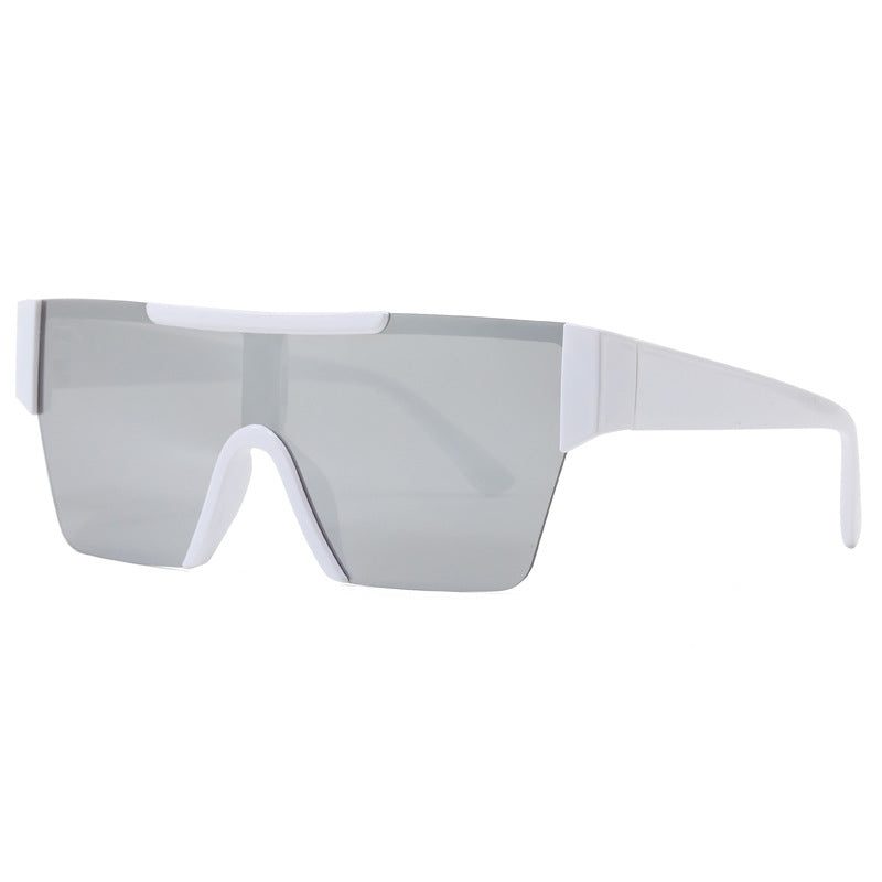Damen futuristische Sportsonnenbrille mit UV-Schutz und breiter Gläserfläche Karnz