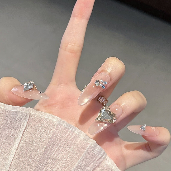 Elegante Dekorative Press-On Nagelkunst Karnz
