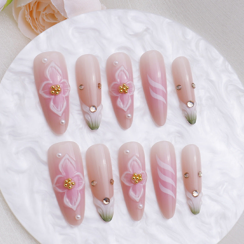 Florale Künstlerische Druck-Auf Nägel