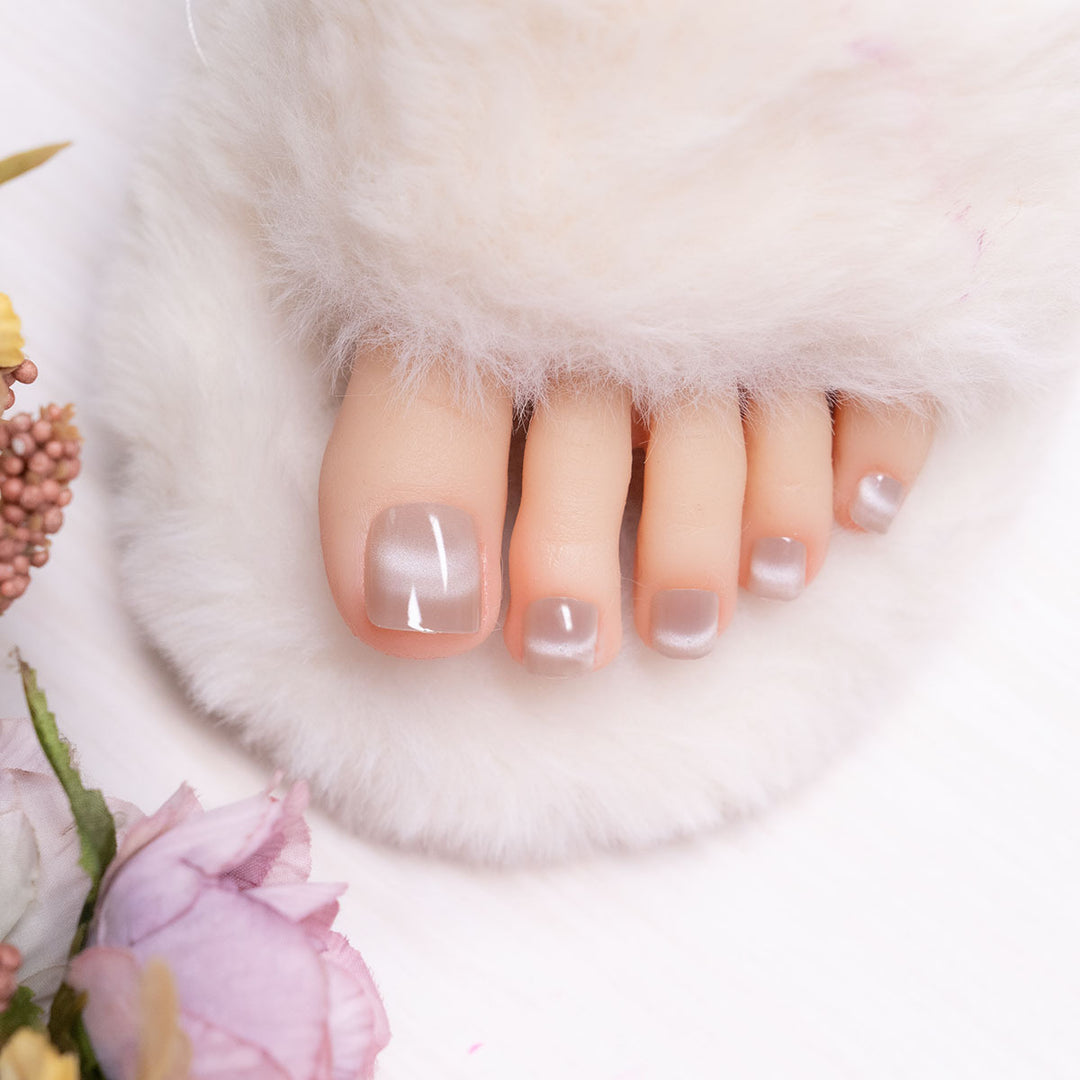 Gel Fußnagel Kunstverlängerungen mit glänzendem Finish