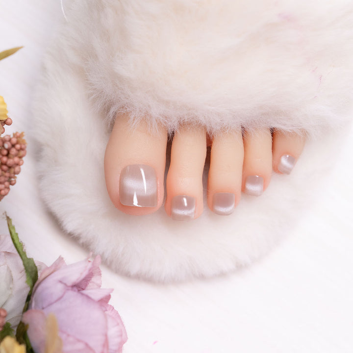 Gel Fußnagel Kunstverlängerungen mit glänzendem Finish