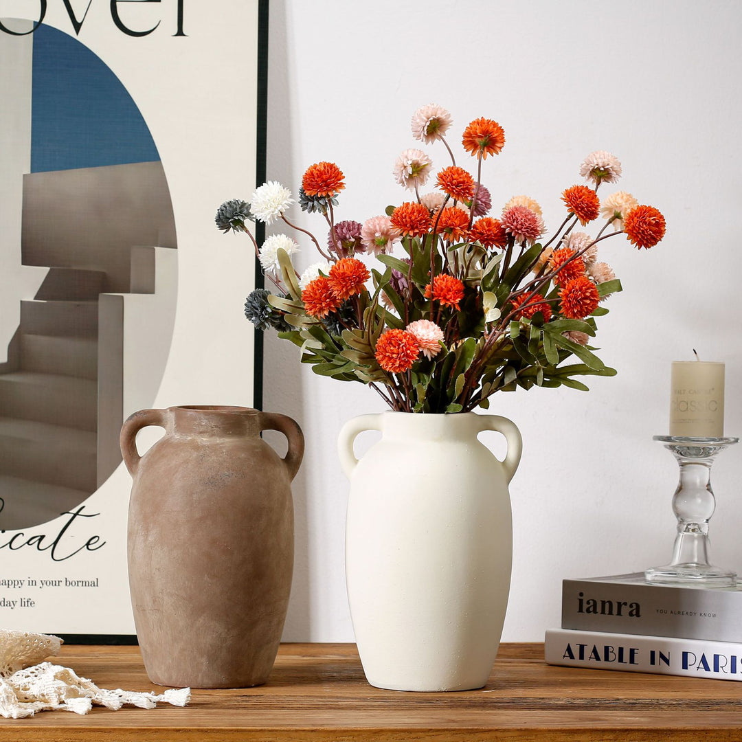 Rustikale Terrakotta Vase Karnz