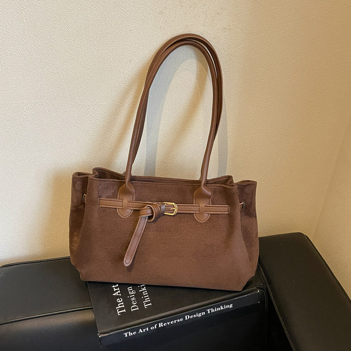 Wildleder-Finish Alltag Handtasche