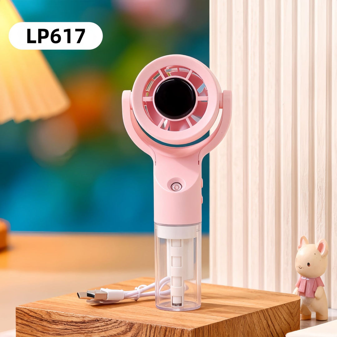 Damen Tragbarer USB-Standventilator mit kreativer Sprühfunktion Karnz