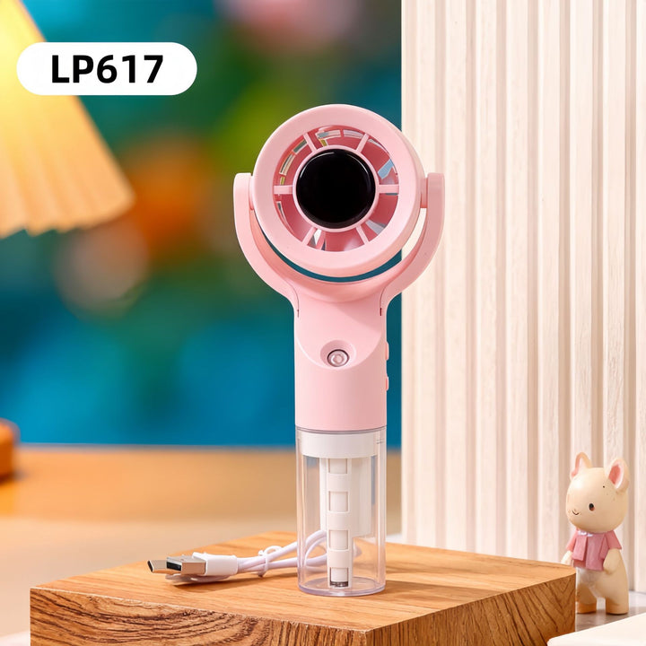 Damen Tragbarer USB-Standventilator mit kreativer Sprühfunktion Karnz