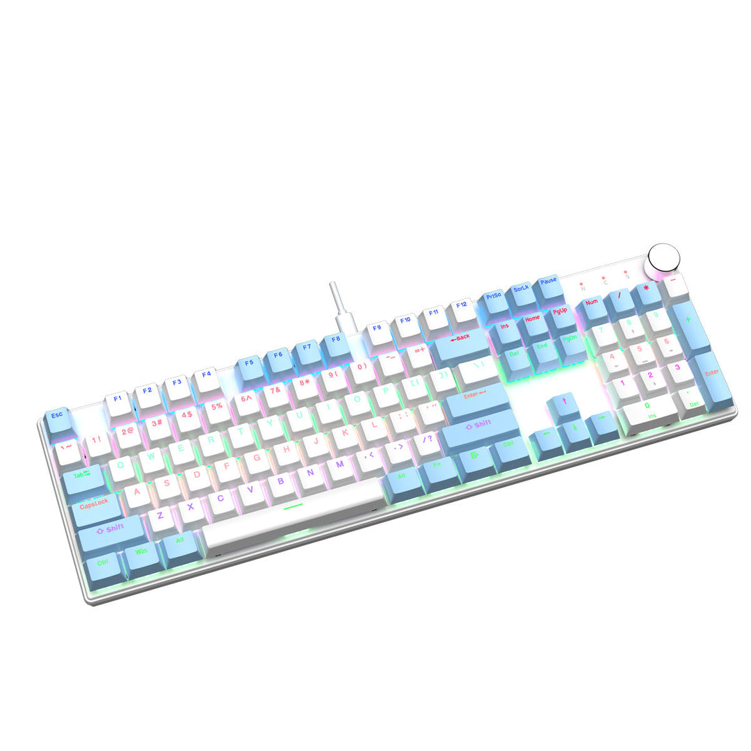 Zweifarbige RGB Mechanische Gaming-Tastatur Karnz