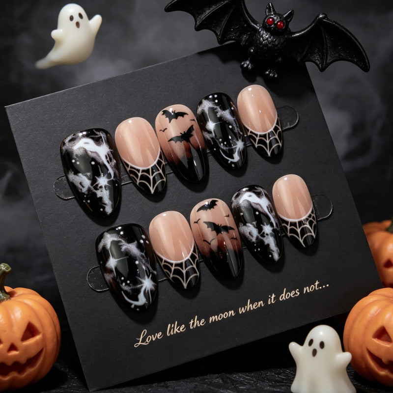 Halloween-Themen Künstlerische Press-On Nägel
