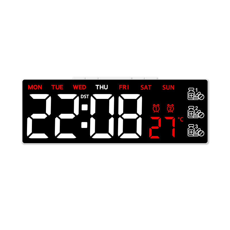 Digitaler Led-Tischwecker mit Temperatur- und Wochentagsanzeige Karnz