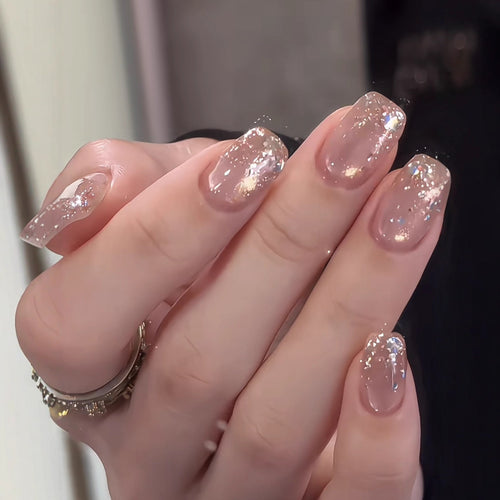 Künstlerisches Glitzer-Press-On-Nagel-Set Karnz