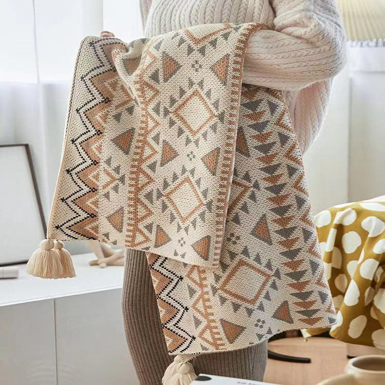 Stylische geometrische Muster-Wurfdecke Karnz