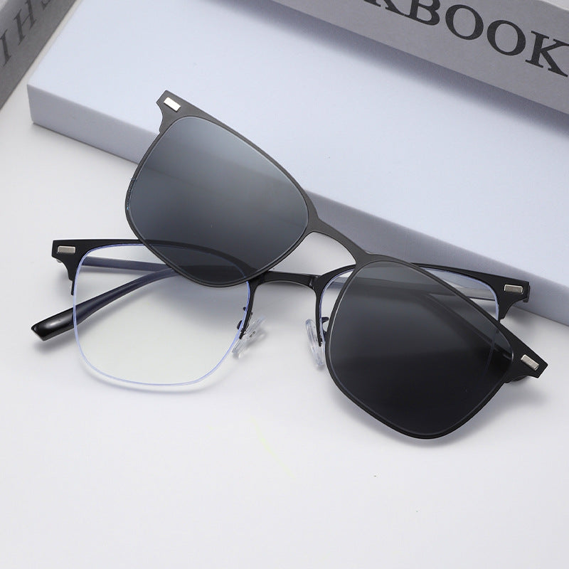 Damen Trendige quadratische Sonnenbrille im modernen Design Karnz