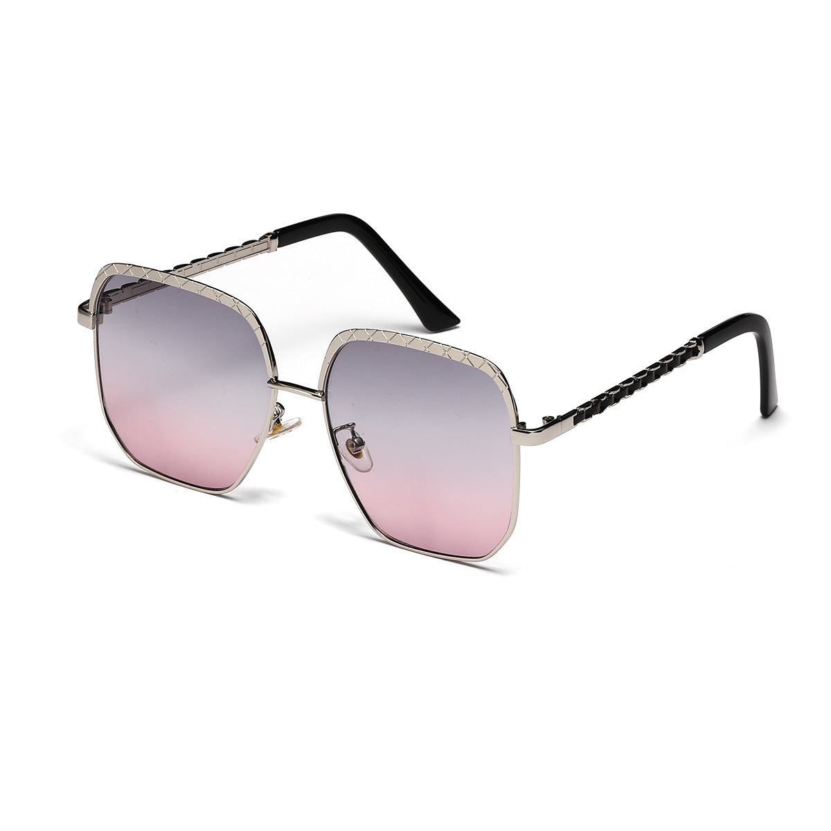 Damen modische oversized Sonnenbrille im geometrischen Design Karnz