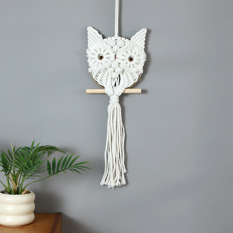 Macrame Eule Wandbehang Karnz