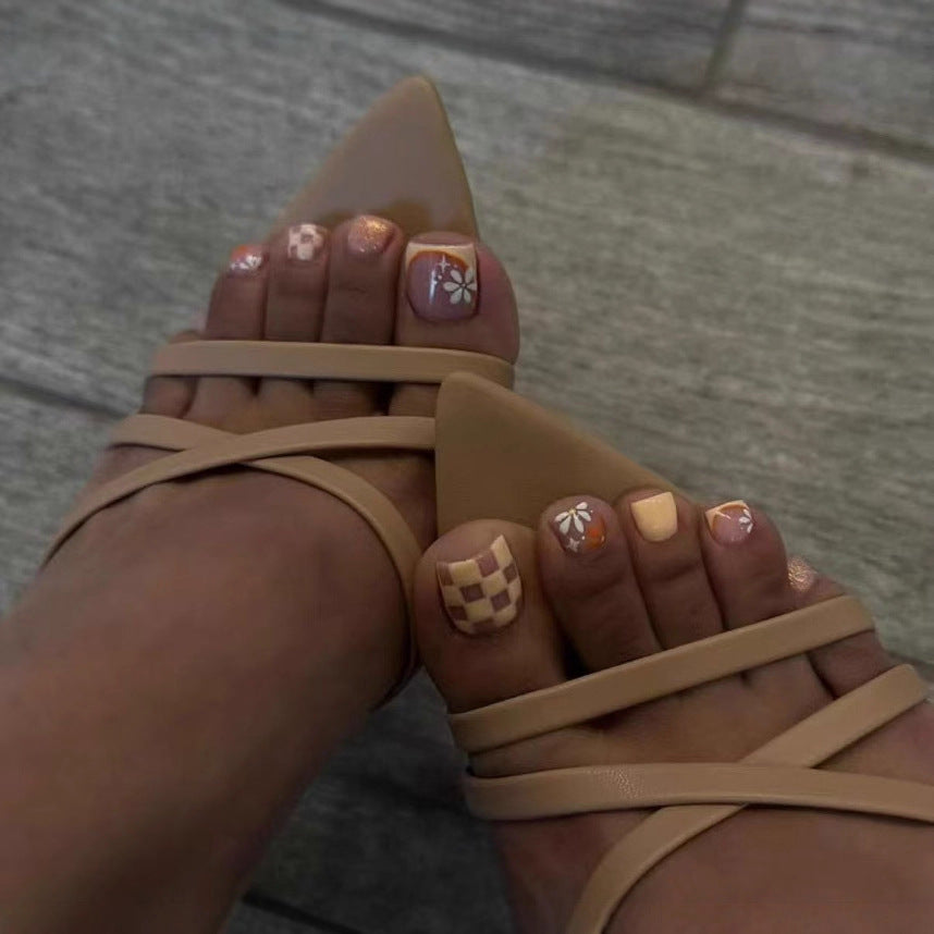 Riemchen spitz zulaufende Sandalen