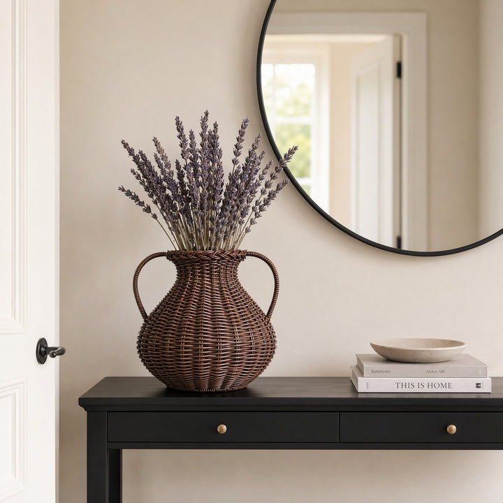 Deko-Vase Aus Rattan Karnz