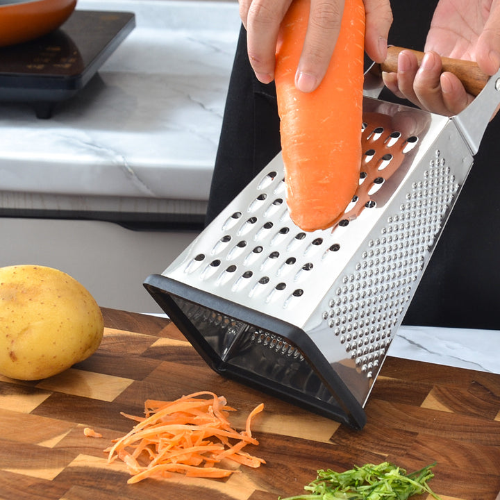 Ergonomische Edelstahl-Käse- und Gemüsereibe Karnz