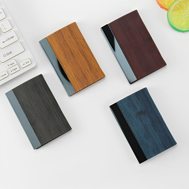 Premium Holz-inspiriertes Geldbörse Kartenhalter