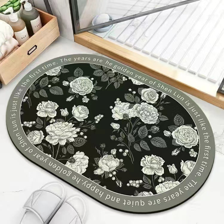 Floral Design Rutschfeste Badematte