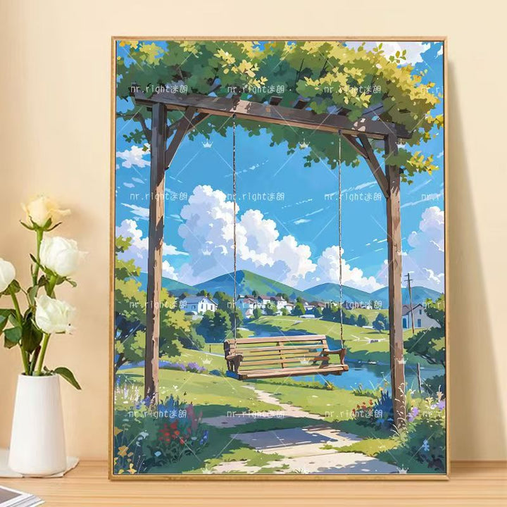 Szenische Landschaft Kunstdruck Karnz