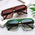 Damen trendige quadratische Sonnenbrille Karnz