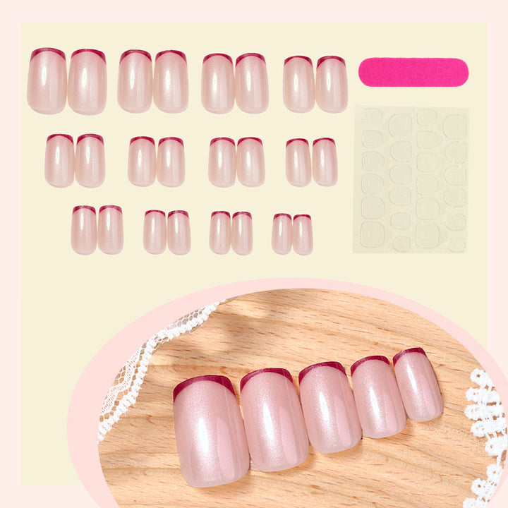 Französische Tip Press-On Nagel Set Karnz