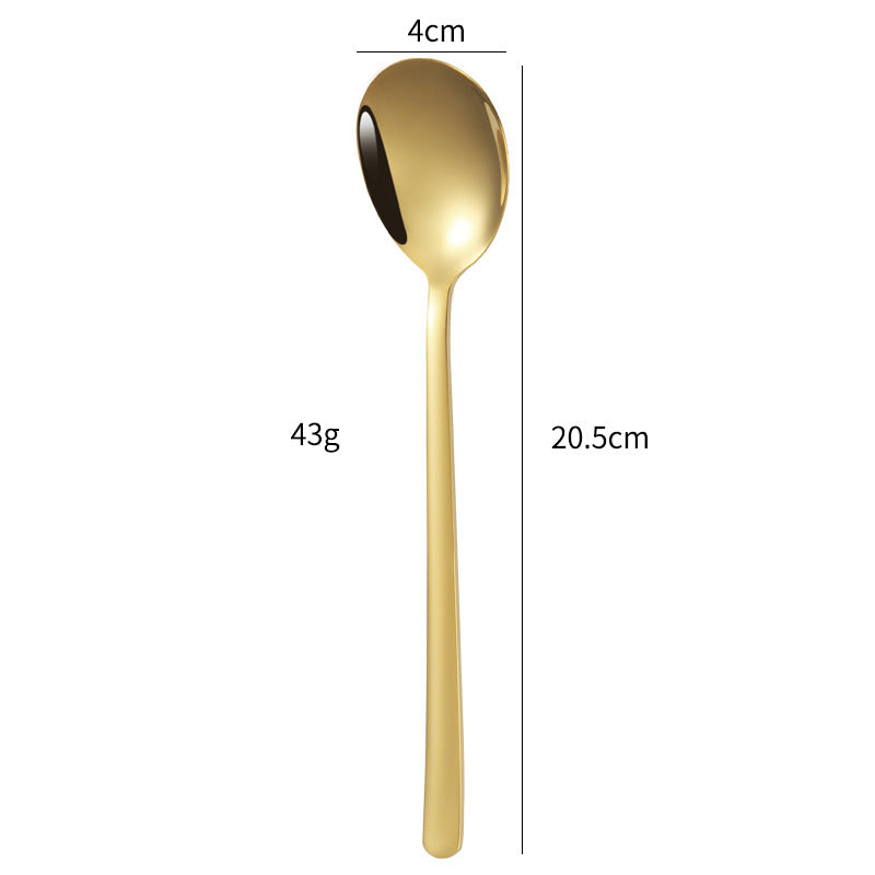 Eleganter Dessertlöffel mit Luxuriöser Goldener Oberfläche Karnz