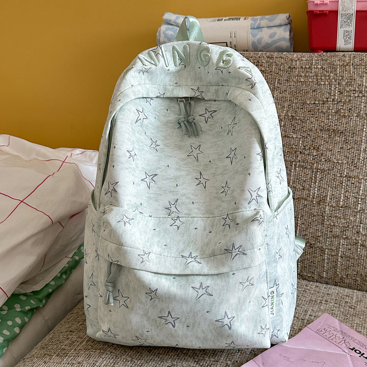 Damen stilvoller Stern-Print Rucksack Karnz