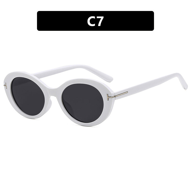 Damen modische Sonnenbrille mit innovativem ovalen Rahmen und UV-Schutz Karnz