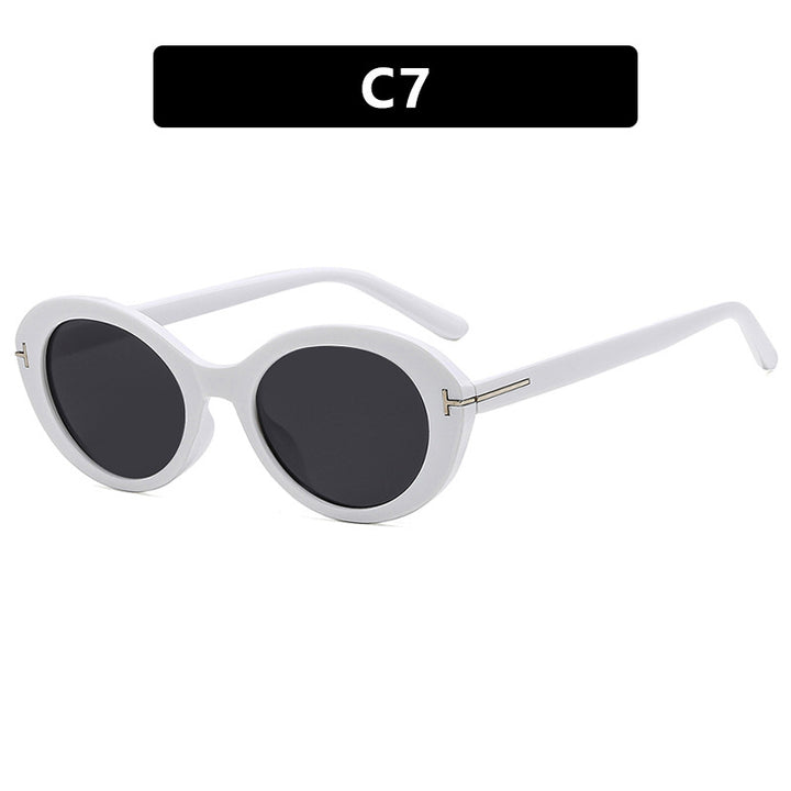 Damen modische Sonnenbrille mit innovativem ovalen Rahmen und UV-Schutz Karnz
