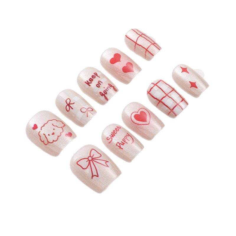 Trendige Press-On Nagelset Karnz