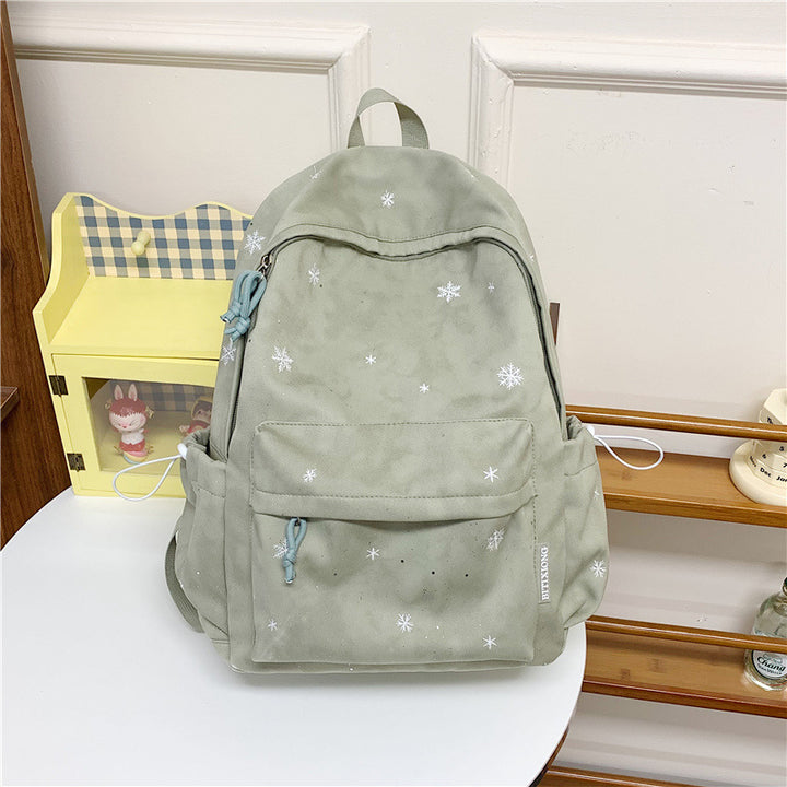Stylischer Schneeflocken-Druck-Rucksack