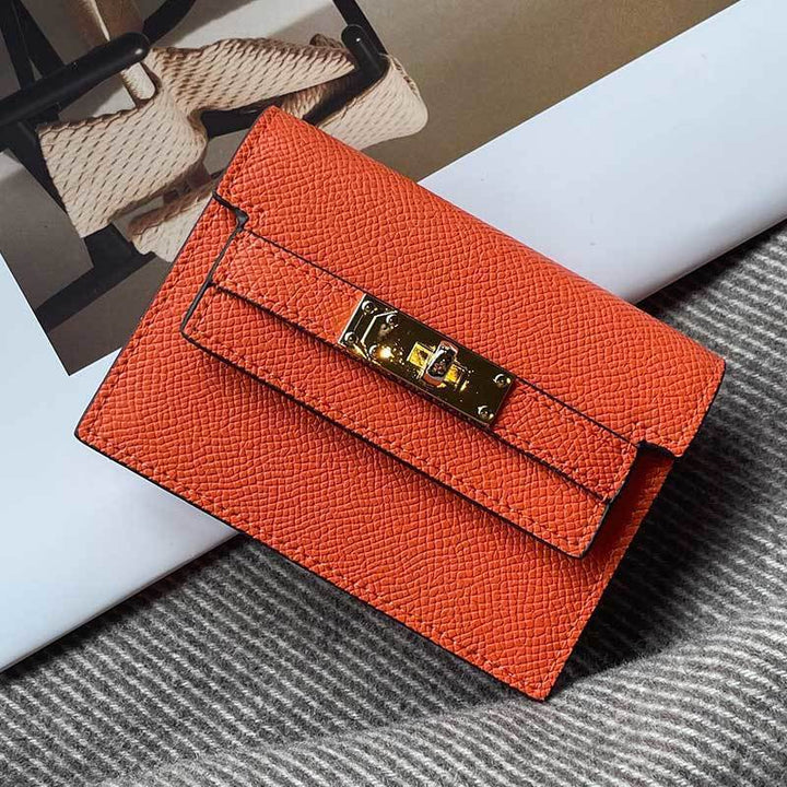Premium Leder Kartenhalter mit eleganter Verschluss Karnz