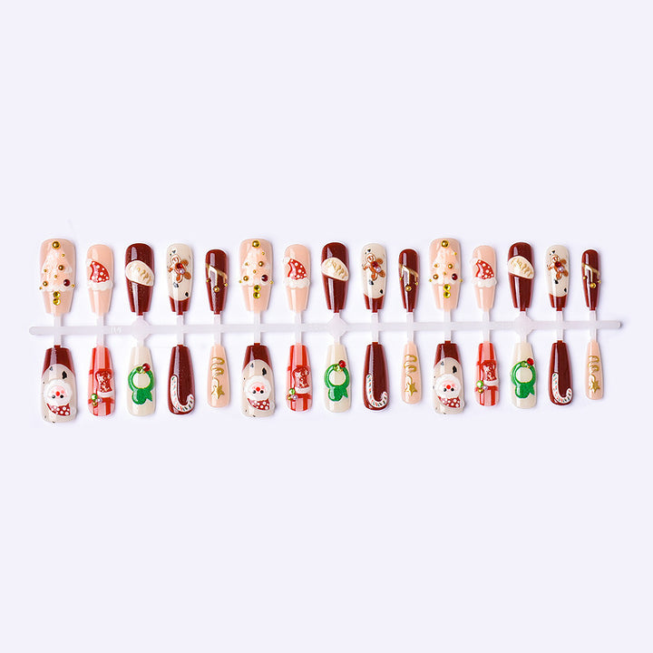 Festliche Feiertags-themed Press-On Nail Art Set Karnz 1790636317