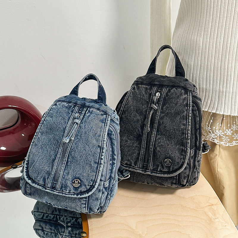 Kompakte Denim Sling-Rucksack Karnz
