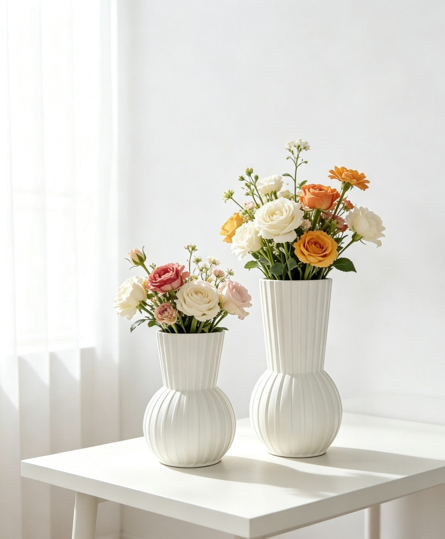 Elegantes Blumenarrangement Vase Karnz