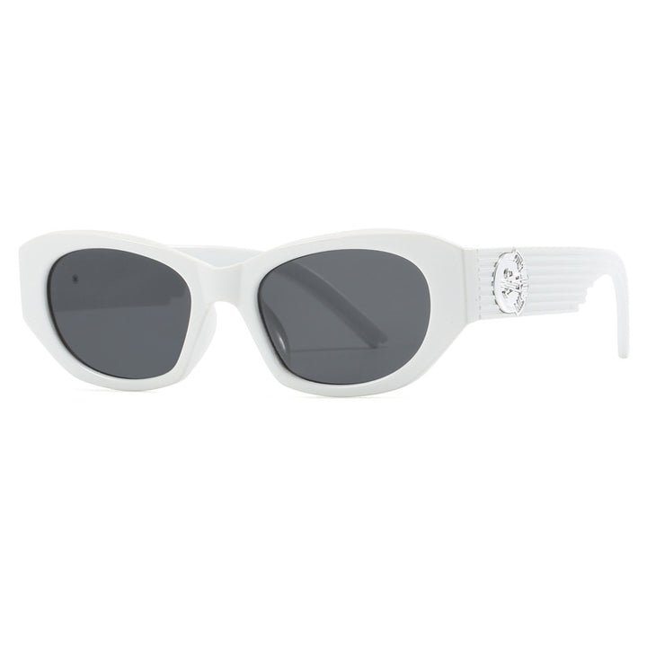 Damen Modische Sonnenbrille im auffälligen Design mit luxuriösen Rahmenelementen Karnz