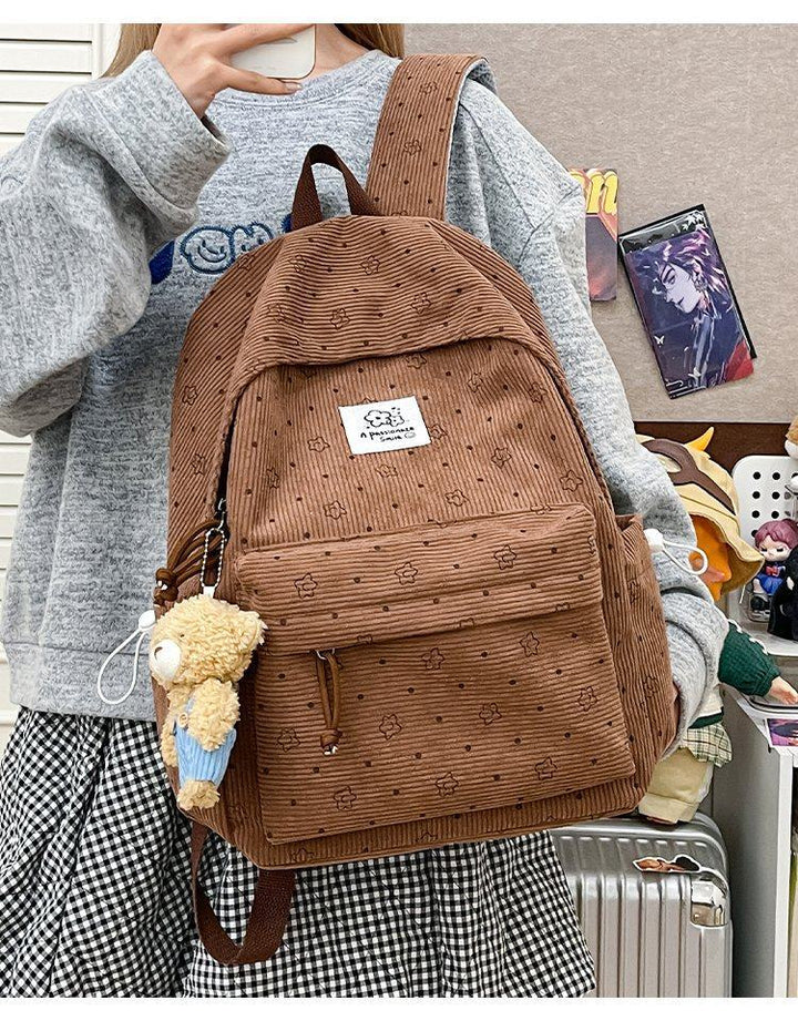 Verspielter floraler Druck Rucksack
