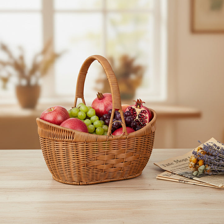 Handgewebter dekorativer Picknickkorb Karnz