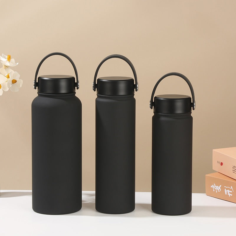 Damen isolierte Wasserflasche mit ergonomischem Tragegriff Karnz