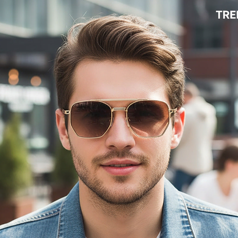 Damen Elegante Sonnenbrille im Retro-Stil mit einem luxuriösen Rahmen Karnz