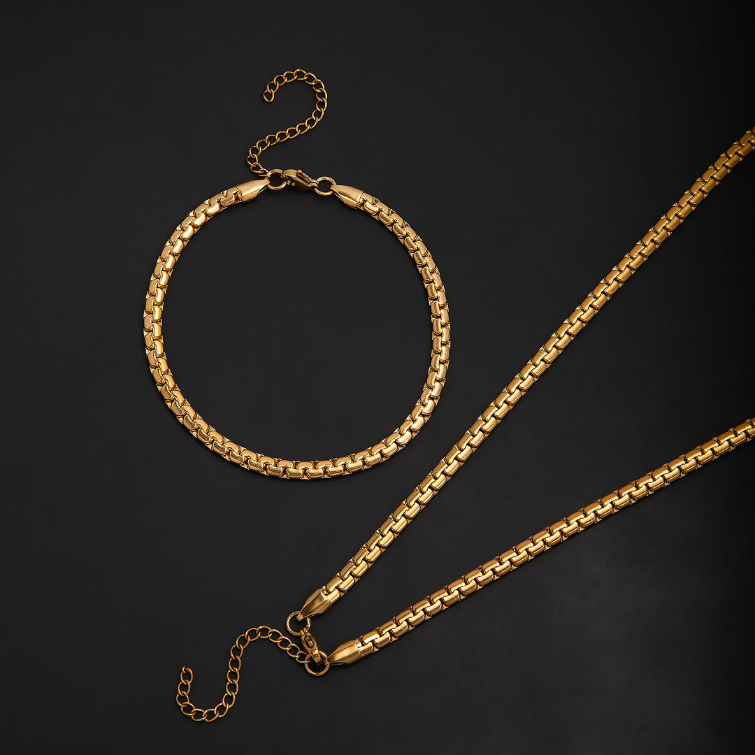 Stylisches Kettenhalsband-Set Karnz