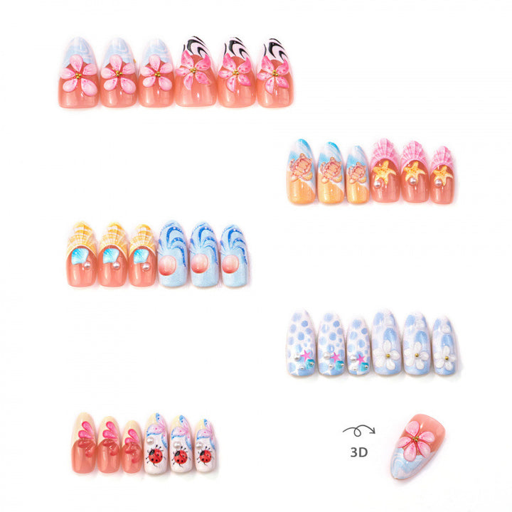 Thematisches dekoratives Press-On-Nagelset