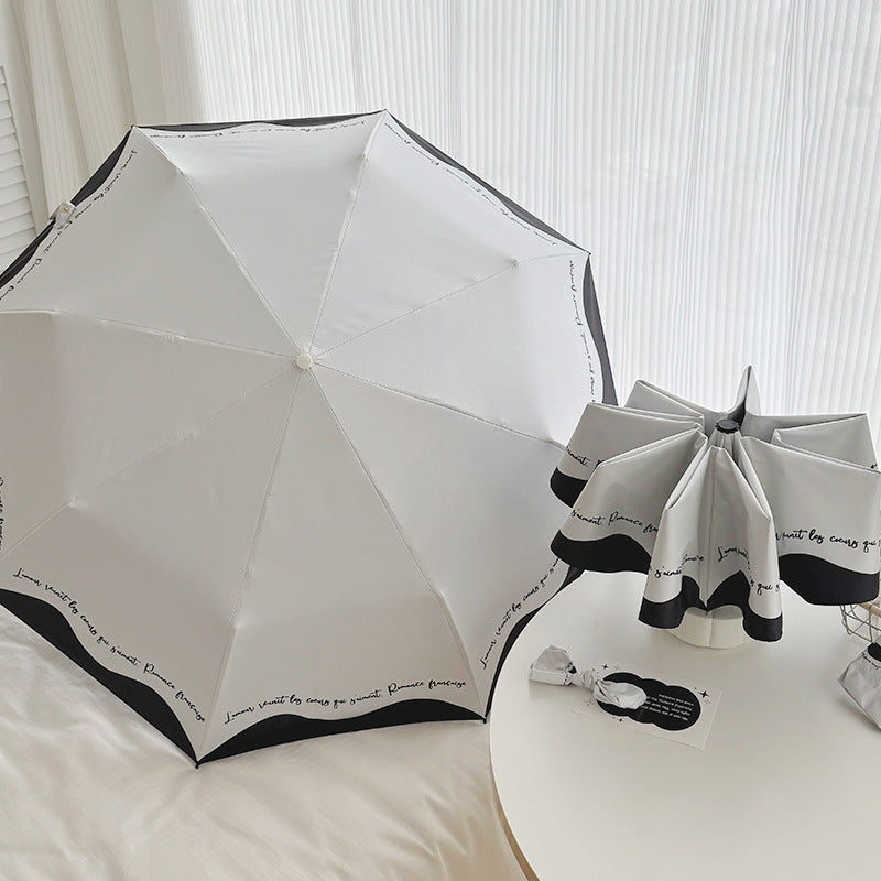 Damen Faltbarer Regenschirm mit stilvollem Design und praktischem Aufbewahrungssystem Karnz