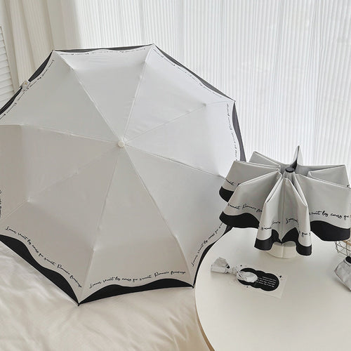 Damen Faltbarer Regenschirm mit stilvollem Design und praktischem Aufbewahrungssystem Karnz