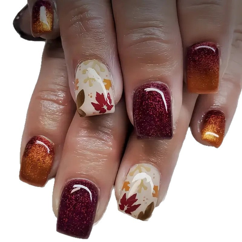 Herbstinspiriertes Nagelkunstset Karnz