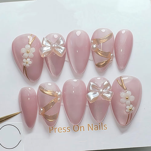 Elegantes dekoratives Press-On-Nagelkunst-Set 1790745300