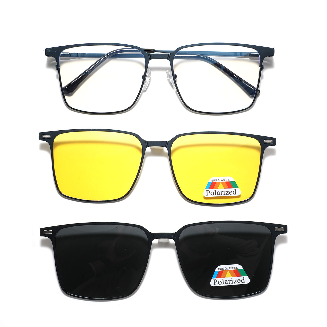 Damen modische Sonnenbrille mit wechselbaren polarisierenden Gläsern Karnz