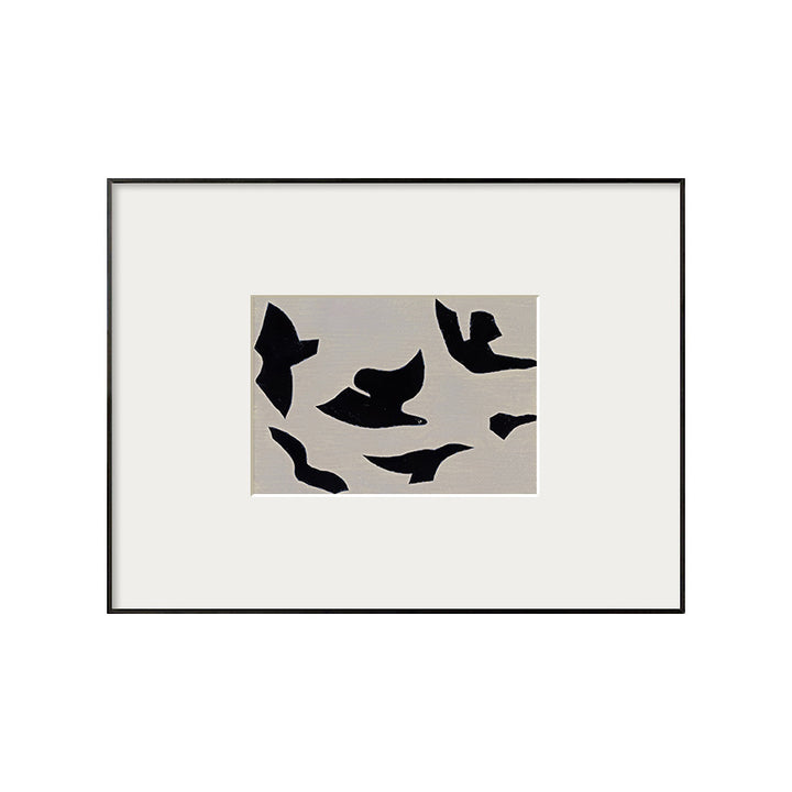 Rahmenloses abstraktes Vogelkunstwerk