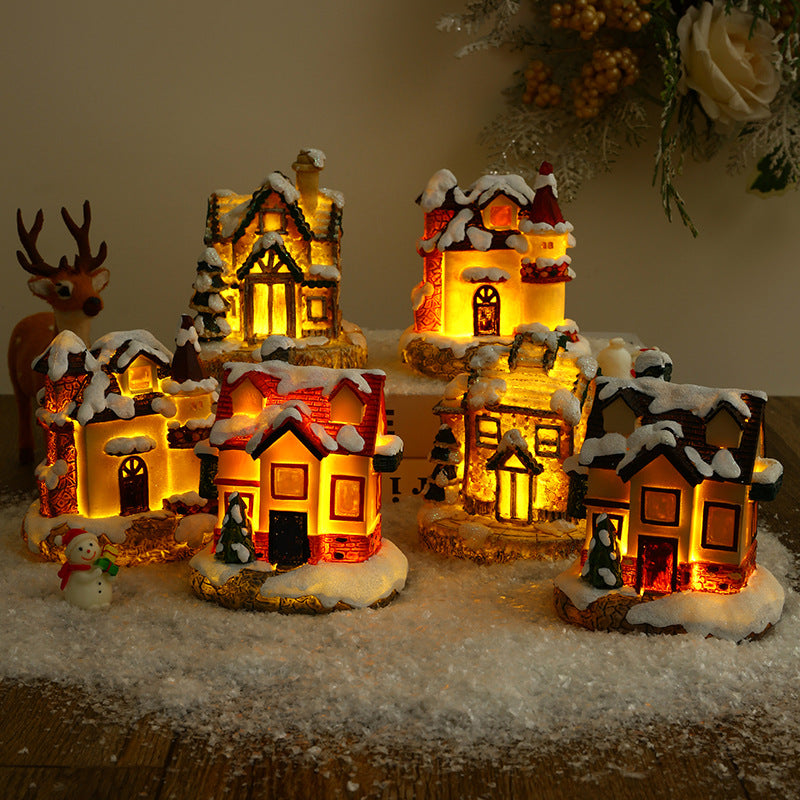 Beleuchtetes Weihnachtsdorf aus Keramik Karnz